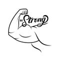Strong arm icon. Royalty Free Stock Photo