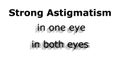 strong astigmatism examples blurred vision Royalty Free Stock Photo