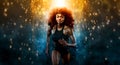A strong athletic, female sprinter, running at sunrise wearing in the sportswear, fitness and sport motivation concept Royalty Free Stock Photo