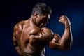 Strong Athletic Man Fitness Model Torso showing big muscles Royalty Free Stock Photo