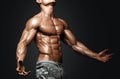 Strong Athletic Man Fitness Model Torso showing six pack abs.
