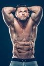 Strong Athletic Man Fitness Model Torso showing Royalty Free Stock Photo