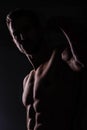 Strong Athletic Man Fitness Model Torso showing big muscles Royalty Free Stock Photo