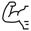 Strong biceps icon outline vector. Arm muscle Royalty Free Stock Photo