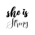 she is strong black letters quote