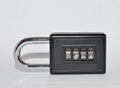 A strong black and stainless steal combination padlock Royalty Free Stock Photo