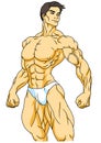 Strong bodybuilder posing Royalty Free Stock Photo