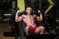 Strong Bodybuilder Training Quads Royalty Free Stock Photo