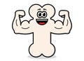 strong bones cartoon illustration Royalty Free Stock Photo