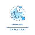 Strong bones concept icon