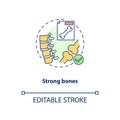 Strong bones concept icon