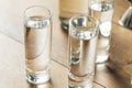 Strong Boozy Russian Vodka Shots Royalty Free Stock Photo