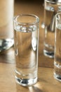 Strong Boozy Russian Vodka Shots Royalty Free Stock Photo