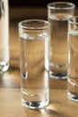 Strong Boozy Russian Vodka Shots Royalty Free Stock Photo