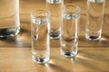 Strong Boozy Russian Vodka Shots Royalty Free Stock Photo