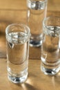 Strong Boozy Russian Vodka Shots Royalty Free Stock Photo