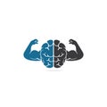 Strong brain vector logo design.