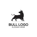 strong bull logo design illustration modern vector Royalty Free Stock Photo