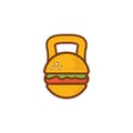 Strong burger vector logo design. Royalty Free Stock Photo