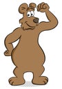 Strong cartoon bear