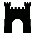 Strong Castle Gate Silhouette Image Royalty Free Stock Photo