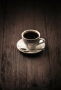 Strong coffee arabica cup with saucer