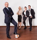 Strong competitive business team Royalty Free Stock Photo