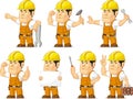 Strong Construction Worker Mascot 11 Royalty Free Stock Photo