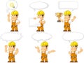 Strong Construction Worker Mascot 13 Royalty Free Stock Photo