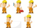 Strong Construction Worker Mascot 5 Royalty Free Stock Photo