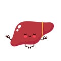 Strong cute healthy happy human liver Royalty Free Stock Photo