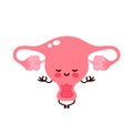 Strong cute healthy happy human uterus Royalty Free Stock Photo