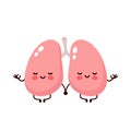 Strong cute healthy happy lungs