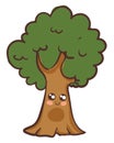 A strong cute tree vector or color illustration