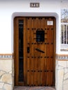 Strong Door in Nerja, a Spanish Holiday resort on the Costa Del Sol near Malaga, Andalucia, Spain, Europe Royalty Free Stock Photo