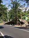 Lombok Earthquake Traditional House Collapsed