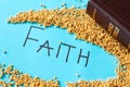 Strong faith like a mustard seed in God Jesus Christ