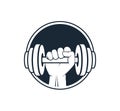 strong favorite fitness body building logo design