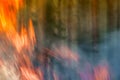 Strong fire in the forest, smoke, smog, burnt forest.n Royalty Free Stock Photo