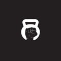 Strong fist logo design for fitness