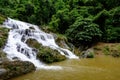 Strong flow water from Mae Phun waterfalls in Laplae District, Thailand