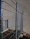 strong galvanized welded mesh fencing is used around industrial halls