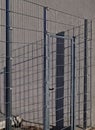 strong galvanized welded mesh fencing is used around industrial halls