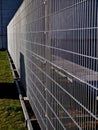 strong galvanized welded mesh fencing is used around industrial halls