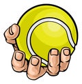 Hand Holding Tennis Ball Royalty Free Stock Photo