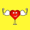 Strong healthy heart vector