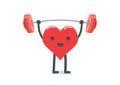 Strong heart weight lifting