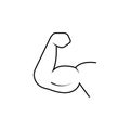 Strong icon. Muscles symbol