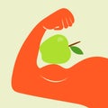 Strong icon. Vector concept illustration for design. Royalty Free Stock Photo