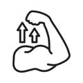 Strong icon vector image. Royalty Free Stock Photo